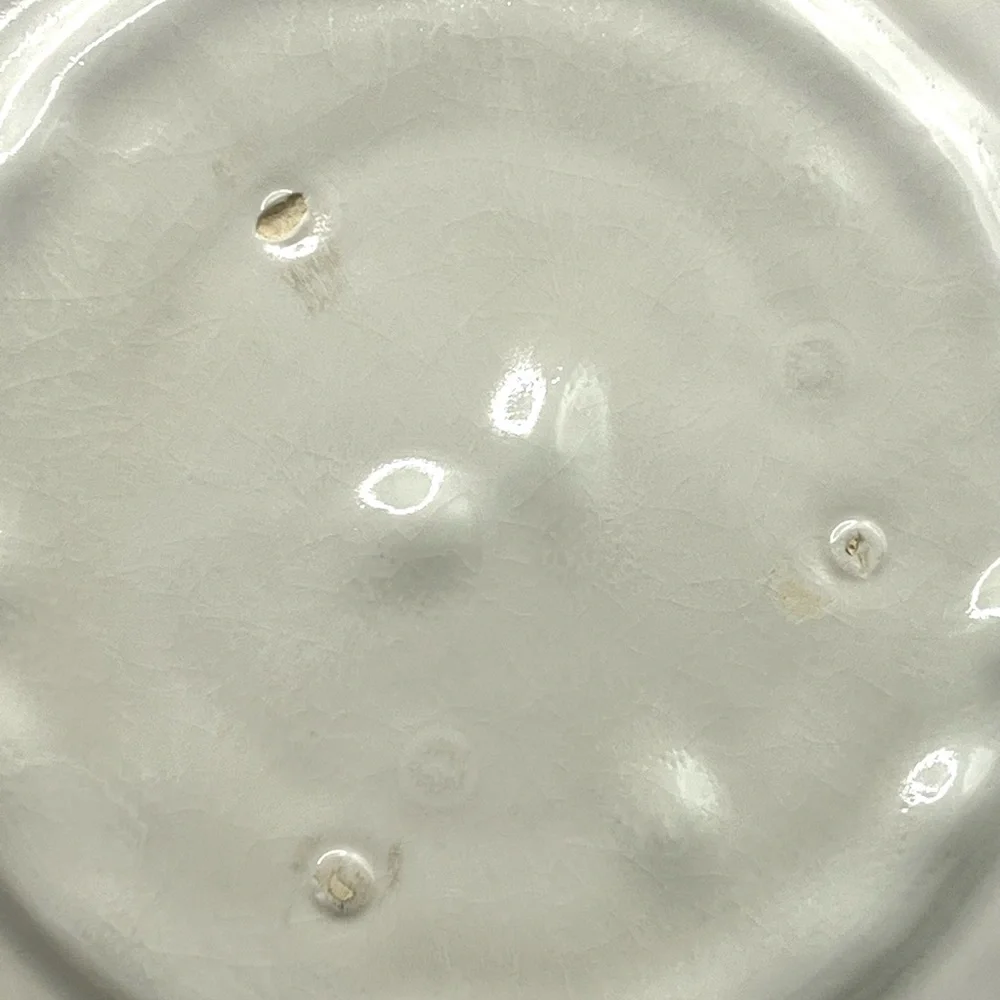 Vintage 1961 Handmade Ceramic Pottery Bowl w/Lid Turquoise/White MCM Signed - Picture 12 of 16